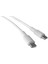 Type C-C Power Delivery Hızlı Şarj Kablosu, Beyaz Kablo, Beyaz/beyaz Uçlar (150 Cm) 3