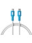 Type C-C Power Delivery Hızlı Şarj Kablosu, Beyaz Kablo, Beyaz/mavi Uçlar (150 Cm) 1