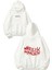 Marilyn Manson Tasarım Baskılı Oversize Beyaz Kapüşonlu Sweatshirt 1