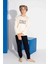 Tarık 10-15 Yaş Erkek Çocuk One Baskılı Interlok Pijama Takımı 4113320 - Bej 1