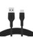 Boostcharge Flex Silikon USB Tip C - A Kablosu (2m/6,6ft), USB Usb-If Sertifikalı Usb-C Şarj Kablosu - Siyah 1