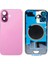 Iphone 16 Arka Kapak Full Kamera Camlı (Pil Kapağı) - Magsafe Demirli - Pembe 1