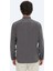 Gri Çizgili Regular Fit Dokuma Kadife Casual %100 Pamuk Gömlek 5