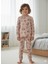 Yeni Sezon Kız Erkek Çocuk Fitilli Pamuk Pijama Takımı 1