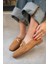 Aloha Taba Süet Gold Detaylı Loafer 4
