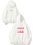 Sweet Girls Club Tasarım Baskılı Oversize Beyaz Kapüşonlu Sweatshirt 1