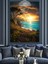 Gün Batımı Sırasında Deniz Kenarı Manzara Tablosu Dekoratif Kanvas - Mdf Ahşap Tablo 2
