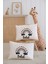 %100 Pamuk Isme Özel 2li Ekru Bebek Yastık Kılıfı 35X45 Cm-Gökkuşağı 1