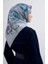 2025 Desenli Saf Ipek Twill Eşarp 9419-07 4