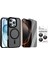 iPhone 16 Pro Max Kılıf Mat Arka Yüzey Wireless Şarj Özellikli Zore Flet M-Safe Kapak +Safir Kamera Lens + Hayalet Ekran Koruyucu 1