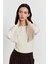 Yarasa Kol Kayık Yaka Bluz Bej 1