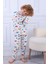 104 Erkek Çocuk Uzun Kollu Bisiklet Yaka Pijama Takım-Beyaz 1