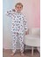 110 Erkek Çocuk Uzun Kollu Bisiklet Yaka Pijama Takım-Beyaz 4