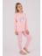 Kız Çocuk Pembe Pijama Takımı 1