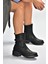 V674121309 Siyah Alçak Topuklu Içi Tüylü Kadın Bot 2