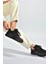 V820720309 Siyah Kalın Tabanlı Spor Ayakkabı Sneakers 2