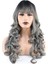 Dalgalı Perçemli Uzun Fiber Sentetik Peruk - Siyah / Gri Ombreli 2