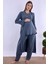 Indigo Sabahlıklı Hamile Lohusa Pijama Takımı 3