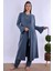 Indigo Sabahlıklı Hamile Lohusa Pijama Takımı 8