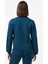 Kadın Kabartma Desenli Scuba Sweatshirt - Petrol Mavisi 2