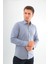 Slimfit Lacivert Desenli Erkek Gömlek Likralı Dar Kesim Yapısıyla AS0710704-07 5