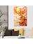 Tekli Dikey Kanvas Tablo Soyut Sanatsal Renkler Mercan 1