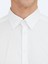 Beyaz Çizgili Regular Fit Dokuma Spor Pamuk Karışımlı Gömlek 4