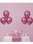15'li 12 Inç Krom Balon Seti Pembe - Metalik Parlak Parti ve Dekor Balonları 1