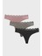Logolu Tanga 3 Pack Külot LV00QD53003VQ Bayan Külot LV00QD5300 3VQ 1