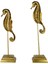 Seahorse Ikili Biblo Altın 1
