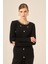 Inci ve Beyoğlu Detaylı Hırka Siyah 25090 1