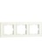 Beyaz Üçlü Çerçeve - Priz ve Anahtar Için Uyumlu Çerçeve 1