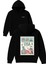 Usa Card Tasarım Baskılı Oversize Siyah Kapüşonlu Sweatshirt 1