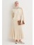Fitilli Triko Etekli Takım Krem 1