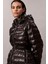 Kadın Belted Lightweight Puffer Mont - Siyah 3