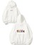 Masters Tasarım Baskılı Oversize Beyaz Kapüşonlu Sweatshirt 1