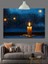 Mum Işığı Karanlık Gece Manzarası Dekoratif Kanvas - Mdf Ahşap Tablo 5