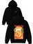 Sangria Tasarım Baskılı Oversize Siyah Kapüşonlu Sweatshirt 1