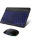 Tablet Telefonlar Için Rgb Işıklı Şarjlı Bluetooth Klavye + Mouse AL4884 (Beyaz) 2