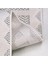 Espino Çizgili Beyaz Polyester Pamuk Tabanlı Makine Halısı 3