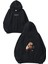 Capybara Tennis Tasarım Baskılı Oversize Siyah Kapüşonlu Sweatshirt 1