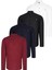 Dörtlü Set G783 Dewberry Hakim Yaka Gömlek-Siyah-Beyaz-Lacivert-Bordo 1