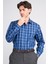 2435 Erkek Uzun Kol Regular Ekoseli Gömlek 128/1 Lacivert-Mavi 1