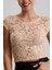 Dantel Uzun Kollu Crop Bluz | BUST36259 4