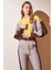 Kadın Salaş Fermuarlı Croplu Kapşonlu Sweatshirt Lastik Paça Spor Şık Eşofman Takımı 2