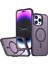14 Pro Uyumlu Metal Lens Koruma Çerçevesi/ Güçlü Bağımsız Buton Hoparlör Koruma Mat Şeffaf Telefon Kılıfı (Mor) 1