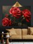 Kırmızı Kadife Güller Karanlık Dekoratif Kanvas - Mdf Ahşap Tablo 3