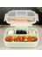 Sızdırmaz Contalı Yemek Kabı - 4 Bölmeli Çatal Kaşıklı Diyet Beslenme Kutusu Lunch Box Yeşil 1