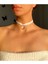 Şeffaf Büyük Kalpli Kadife Choker Kolye 2