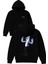 Mordeci Tasarım Baskılı Oversize Siyah Kapüşonlu Sweatshirt 1